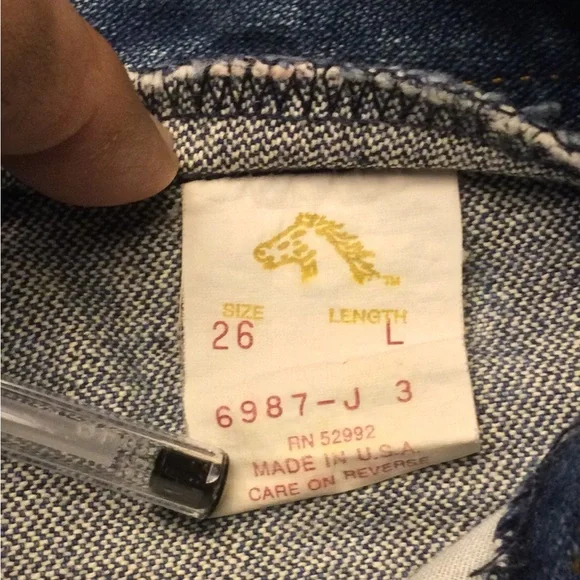 Vintage Jordache Jeans Unhemmed Long 24x33 Straight Horsehead Made USA 80s - Picture 3 of 13